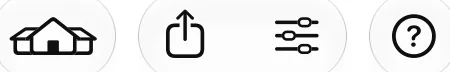 Place menu, export, field settings and Help controls